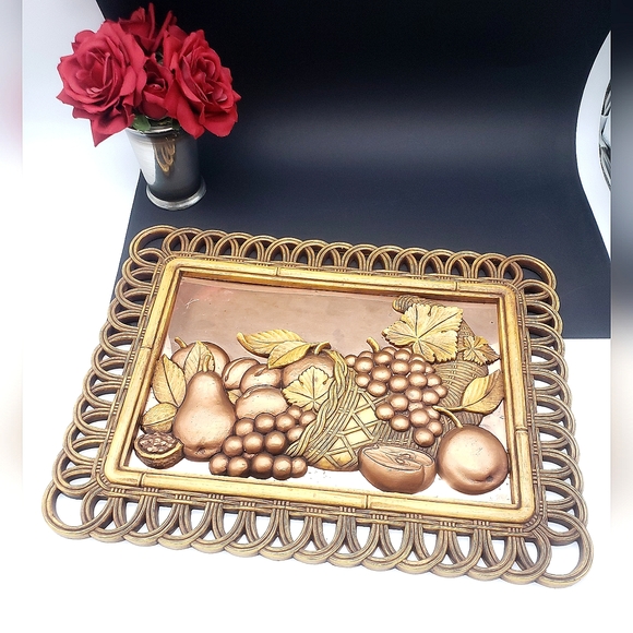 Dart coppercraft Other - Vintage Dart Coppercraft Cornucopia Fruit Basket Wall Hanging Unique MCM Decor